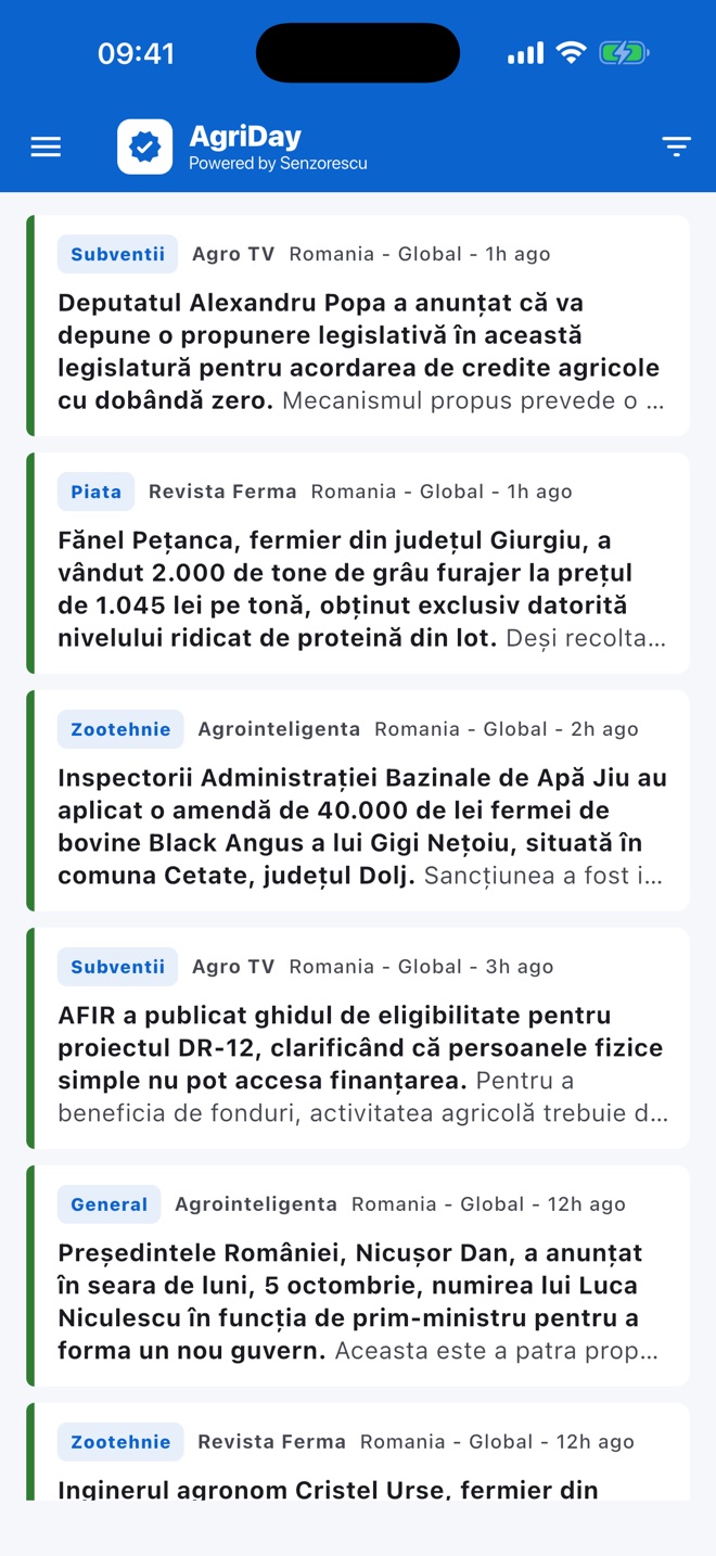 Fluxul de știri AgriDay